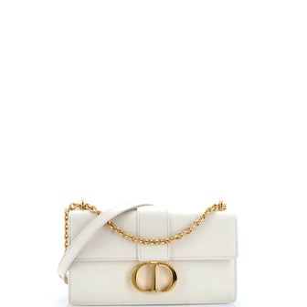 Christian Dior 30 Montaigne Chain Flap Bag Leather East West