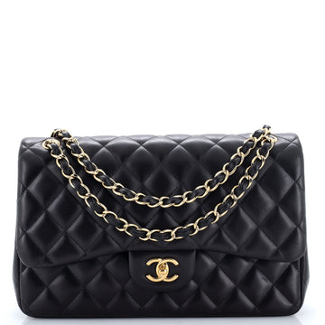 Chanel Classic Double Flap Bag Quilted Lambskin Jumbo