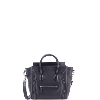 Celine Luggage Bag Grainy Leather Nano