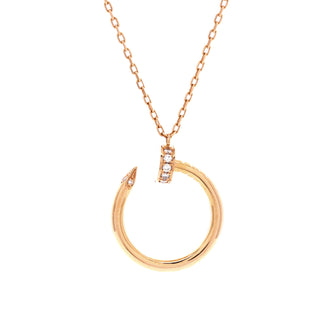Cartier Juste un Clou Pendant Necklace 18K Rose Gold with Diamonds
