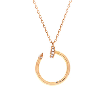Cartier Juste un Clou Pendant Necklace 18K Rose Gold with Diamonds