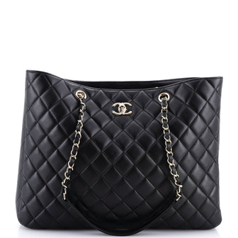Chanel Classic CC Shopping Tote Quilted Calfskin Large