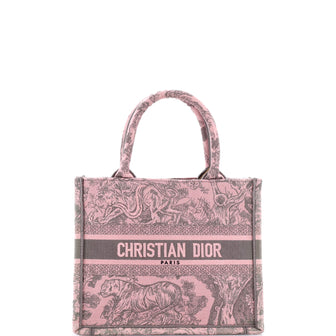 Christian Dior Book Tote Embroidered Canvas Small
