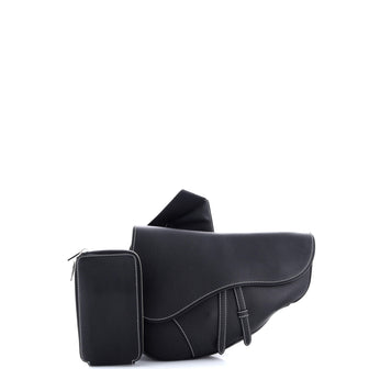 Christian Dior Saddle Crossbody Bag Leather Maxi