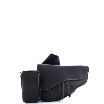 Christian Dior Saddle Crossbody Bag Leather Maxi