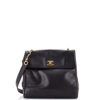 Chanel Vintage CC Top Flap Bag Caviar