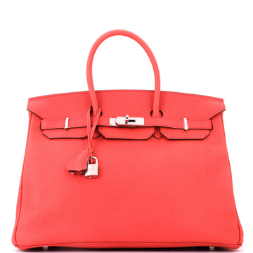 Hermes Birkin Handbag Pink Togo with Palladium Hardware 35