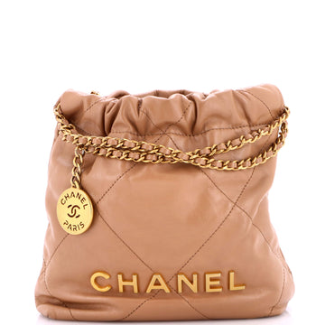 Chanel 22 Chain Hobo Quilted Calfskin Mini