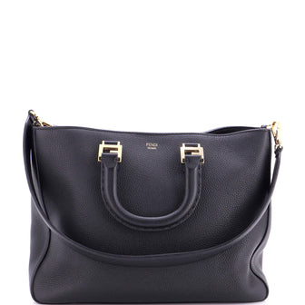 Fendi Selleria FF Handle Tote Leather Medium