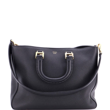 Fendi Selleria FF Handle Tote Leather Medium