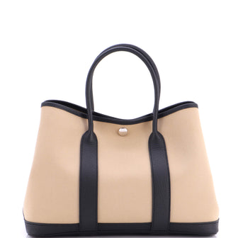 Hermes Garden Party Tote Toile and Leather 30
