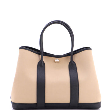Hermes Garden Party Tote Toile and Leather 30