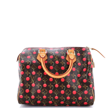 Louis Vuitton Speedy Handbag Limited Edition Monogram Cerises 25