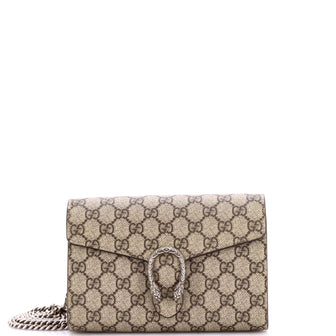 Gucci Dionysus Chain Wallet GG Coated Canvas Small