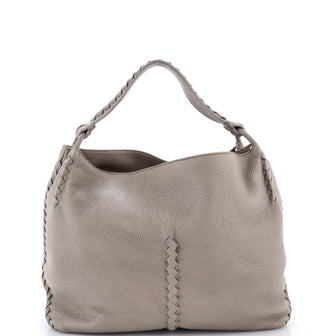 Bottega Veneta Open Hobo Cervo with Intrecciato Detail Medium