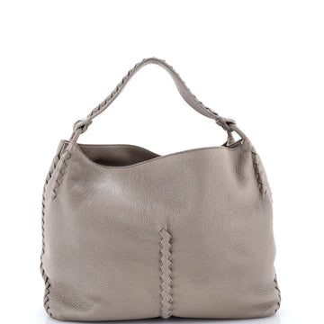 Bottega Veneta Open Hobo Cervo with Intrecciato Detail Medium