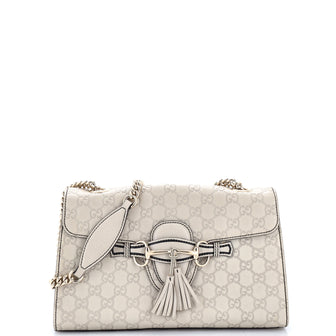 Gucci Emily Chain Flap Bag Guccissima Leather Medium