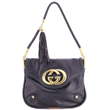 Gucci Britt Tassel Flap Bag Leather Medium