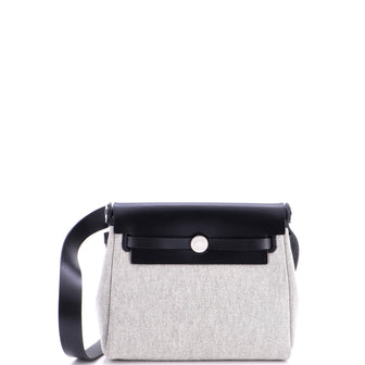 Hermes Herbag Zip Toile and Leather 20