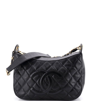 Chanel Timeless CC Chain Shoulder Bag Quilted Caviar Medium