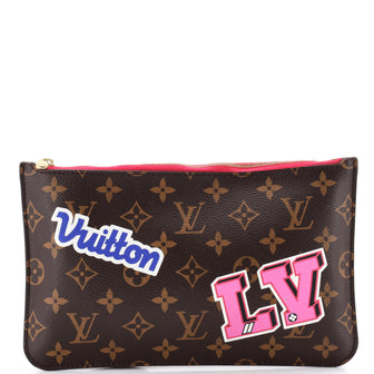 Louis Vuitton Neverfull Pochette Limited Edition Patches Monogram