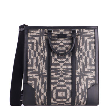 Gucci Convertible Tote Caleido GG Coated Canvas Tall
