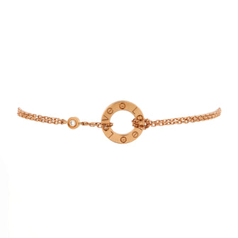 Cartier 2 Diamonds Love Bracelet 18K Rose Gold with Diamonds