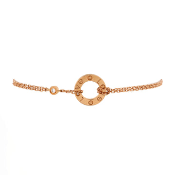 Cartier 2 Diamonds Love Bracelet 18K Rose Gold with Diamonds