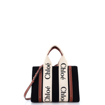 Chloe Woody Tote Recycled Felt with Leather and Canvas Small