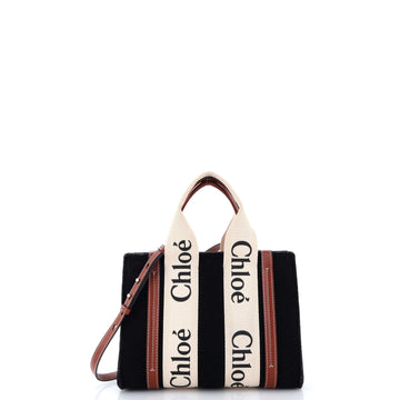 Chloe Woody Tote Recycled Felt with Leather and Canvas Small