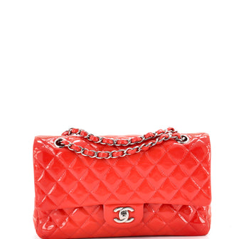 Chanel Classic Double Flap Bag Quilted Patent Medium