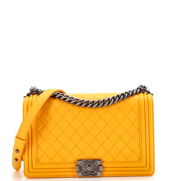 Chanel Boy Flap Bag Quilted Lambskin New Medium