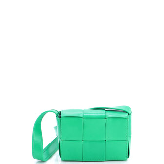Bottega Veneta Cassette Crossbody Bag Maxi Intrecciato Leather Candy