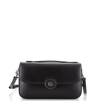 Gucci Petite GG Flap Shoulder Bag Leather Small