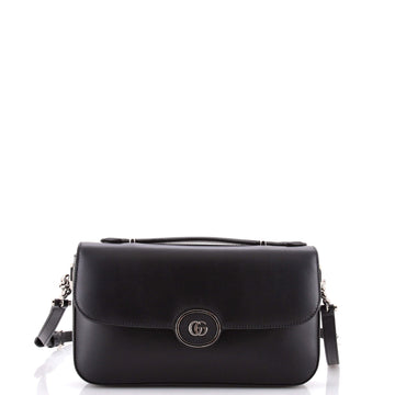 Gucci Petite GG Flap Shoulder Bag Leather Small