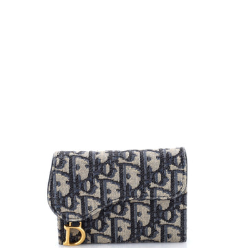 Christian Dior Saddle 5-Gusset Card Case Oblique Canvas