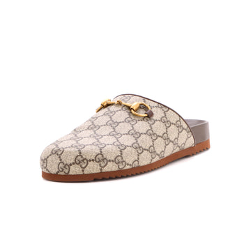 Gucci Horsebit Mule Slippers GG Coated Canvas