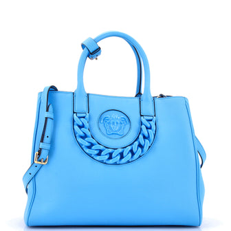 Versace La Medusa Convertible Tote Bag Leather Large