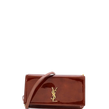 Saint Laurent Classic Monogram Phone Holder Shoulder Bag Patent