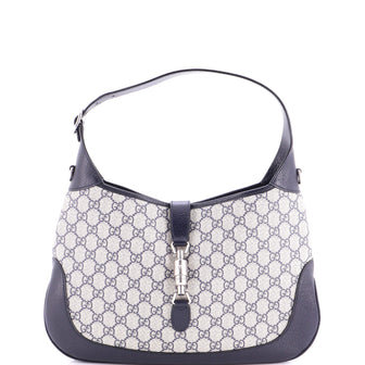 Gucci Web Strap Jackie 1961 Hobo GG Coated Canvas with Leather Medium