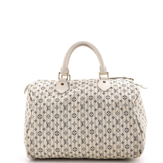 Louis Vuitton Speedy Handbag Mini Lin Croisette 30