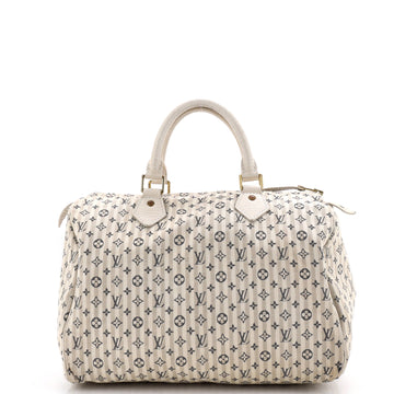 Louis Vuitton Speedy Handbag Mini Lin Croisette 30