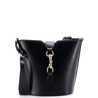 Gucci Jackie Web Bucket Bag Leather