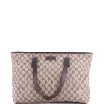 Gucci Plus Tote GG Coated Canvas with Leather Medium