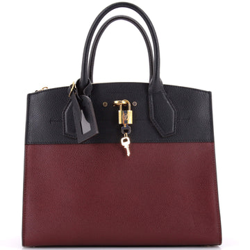 Louis Vuitton City Steamer Handbag Leather MM