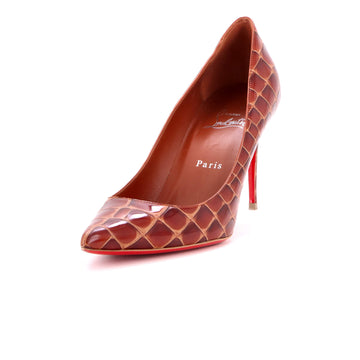Christian Louboutin Women's Kate Pumps Crocodile Embossed Leather 100