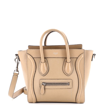 Celine Luggage Bag Grainy Leather Nano