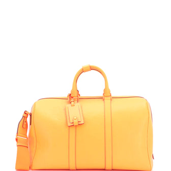 Gucci Convertible Duffle Bag GG Rubber Effect Leather Medium
