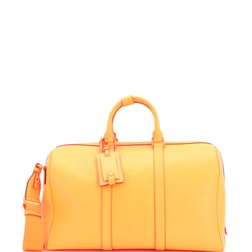 Gucci Convertible Duffle Bag GG Rubber Effect Leather Medium