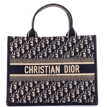 Christian Dior Book Tote with Strap Oblique Canvas Medium